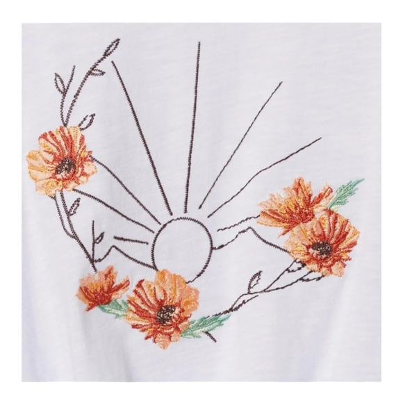 Torrid Twist Front White Cropped Cactus TShirt Plus Size 2X - Picture 3 of 4